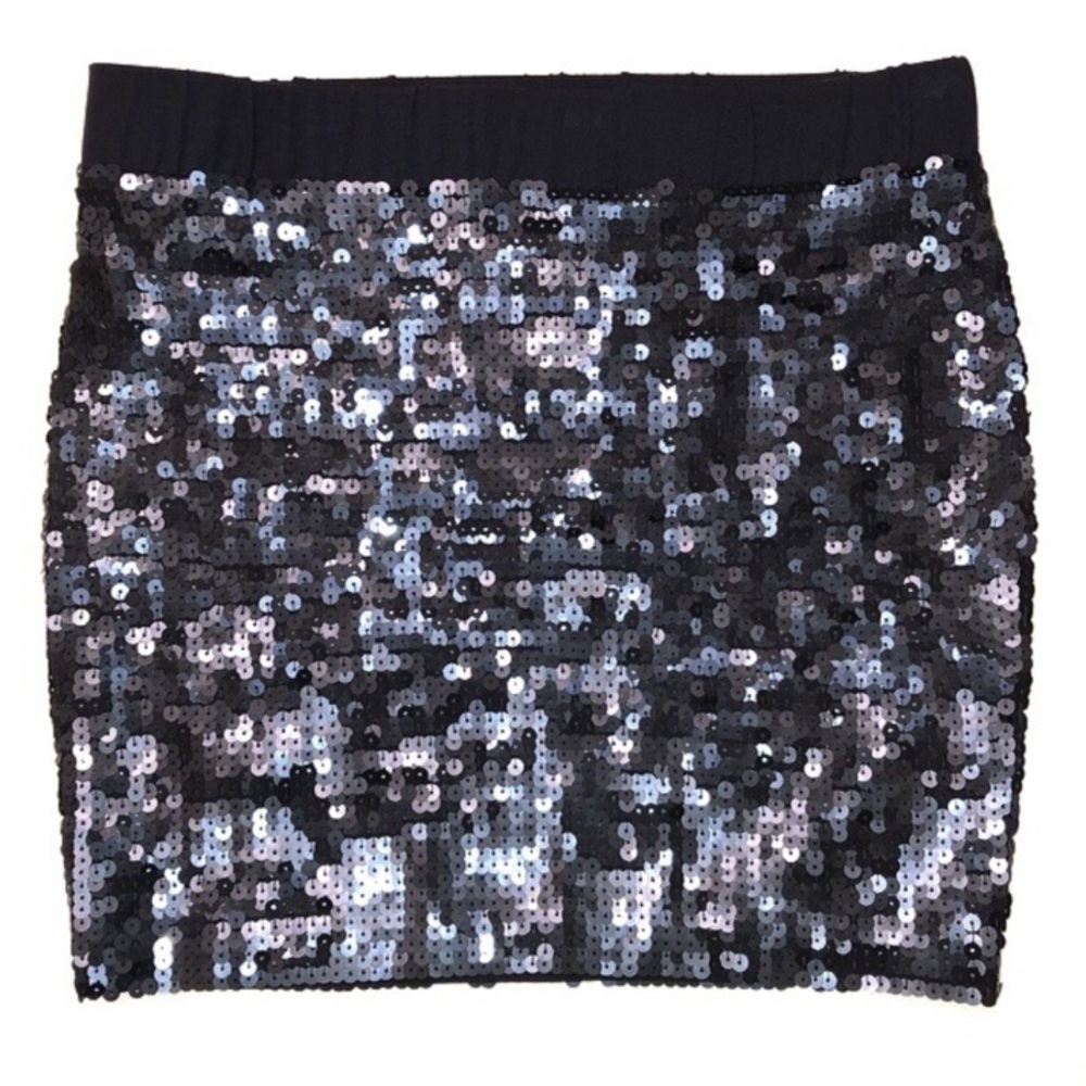 ELIZABETH And JAMES Sequin Mini Skirt stretch